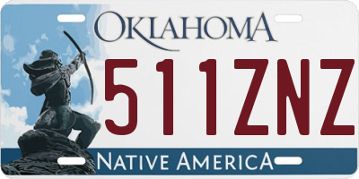 OK license plate 511ZNZ