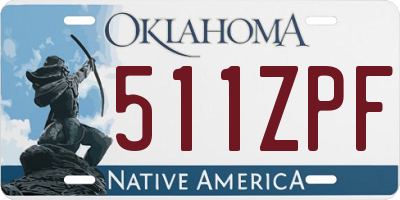 OK license plate 511ZPF