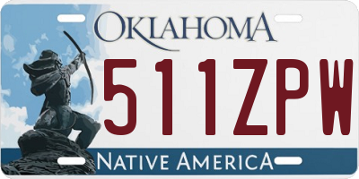 OK license plate 511ZPW