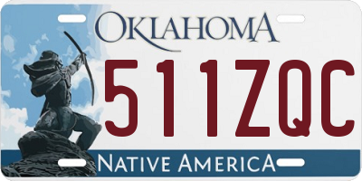 OK license plate 511ZQC