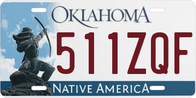 OK license plate 511ZQF