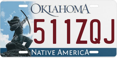 OK license plate 511ZQJ