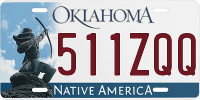 OK license plate 511ZQQ