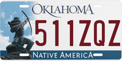 OK license plate 511ZQZ