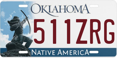 OK license plate 511ZRG