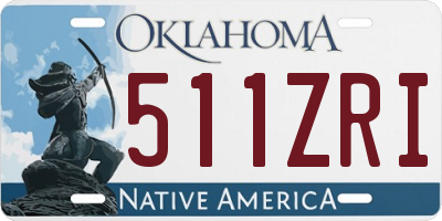OK license plate 511ZRI