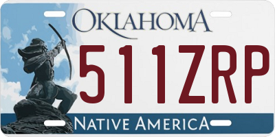 OK license plate 511ZRP