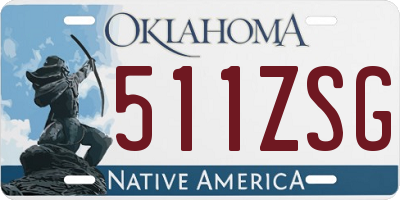 OK license plate 511ZSG