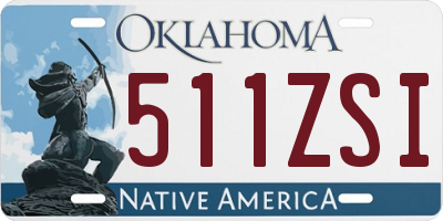 OK license plate 511ZSI
