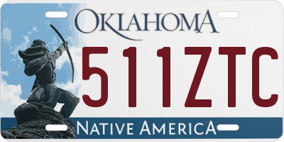 OK license plate 511ZTC