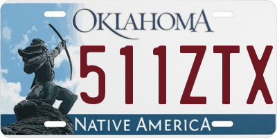 OK license plate 511ZTX