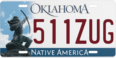 OK license plate 511ZUG