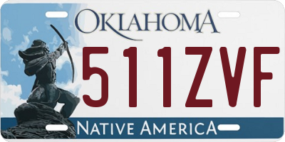 OK license plate 511ZVF