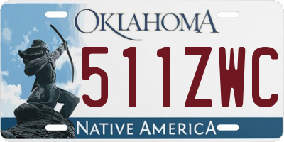 OK license plate 511ZWC