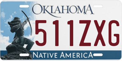 OK license plate 511ZXG