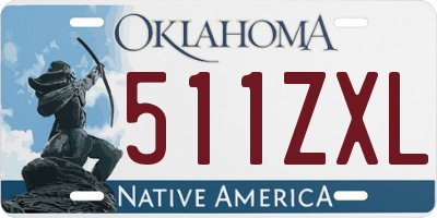 OK license plate 511ZXL
