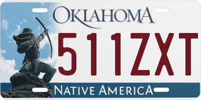 OK license plate 511ZXT