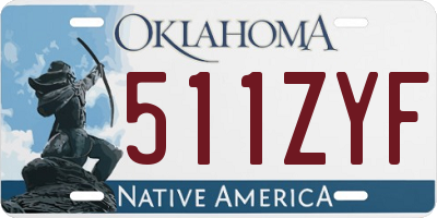 OK license plate 511ZYF
