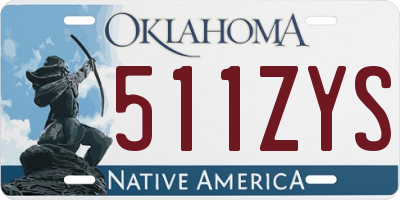 OK license plate 511ZYS