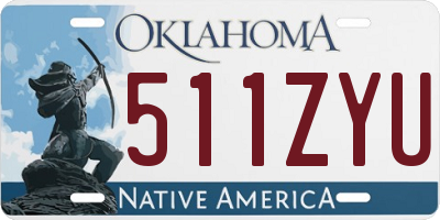 OK license plate 511ZYU