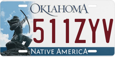OK license plate 511ZYV