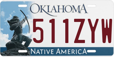 OK license plate 511ZYW