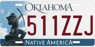 OK license plate 511ZZJ