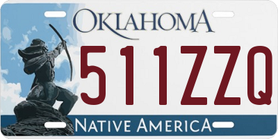 OK license plate 511ZZQ