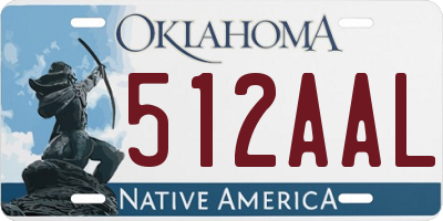 OK license plate 512AAL