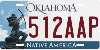 OK license plate 512AAP