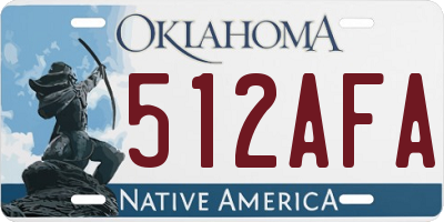 OK license plate 512AFA