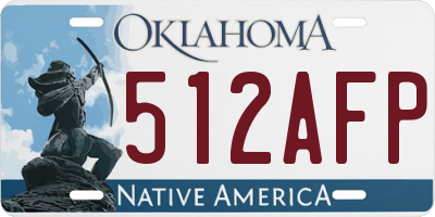 OK license plate 512AFP
