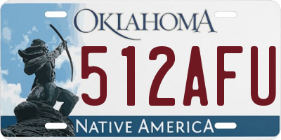 OK license plate 512AFU