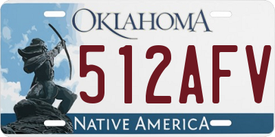OK license plate 512AFV