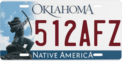 OK license plate 512AFZ