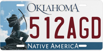 OK license plate 512AGD