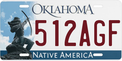 OK license plate 512AGF