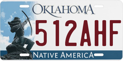 OK license plate 512AHF
