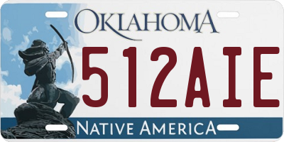 OK license plate 512AIE