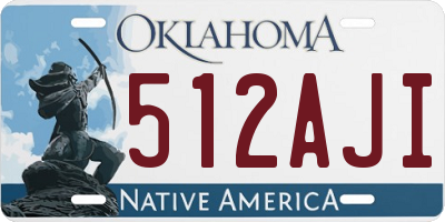 OK license plate 512AJI