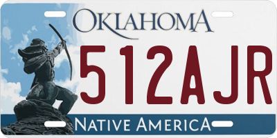 OK license plate 512AJR