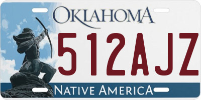 OK license plate 512AJZ