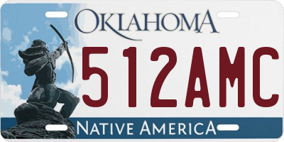 OK license plate 512AMC