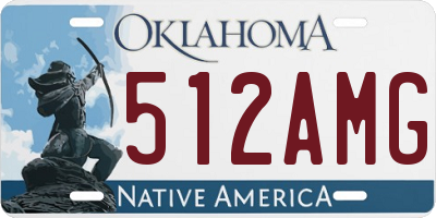 OK license plate 512AMG