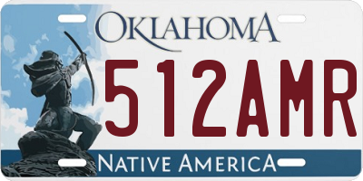OK license plate 512AMR