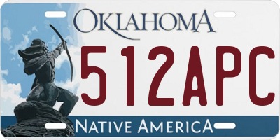 OK license plate 512APC