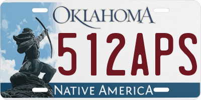OK license plate 512APS