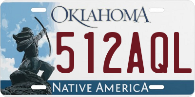 OK license plate 512AQL