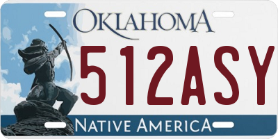 OK license plate 512ASY