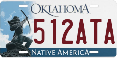 OK license plate 512ATA